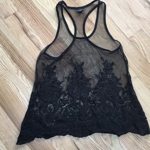 Daytrip racer back tank with embroidery